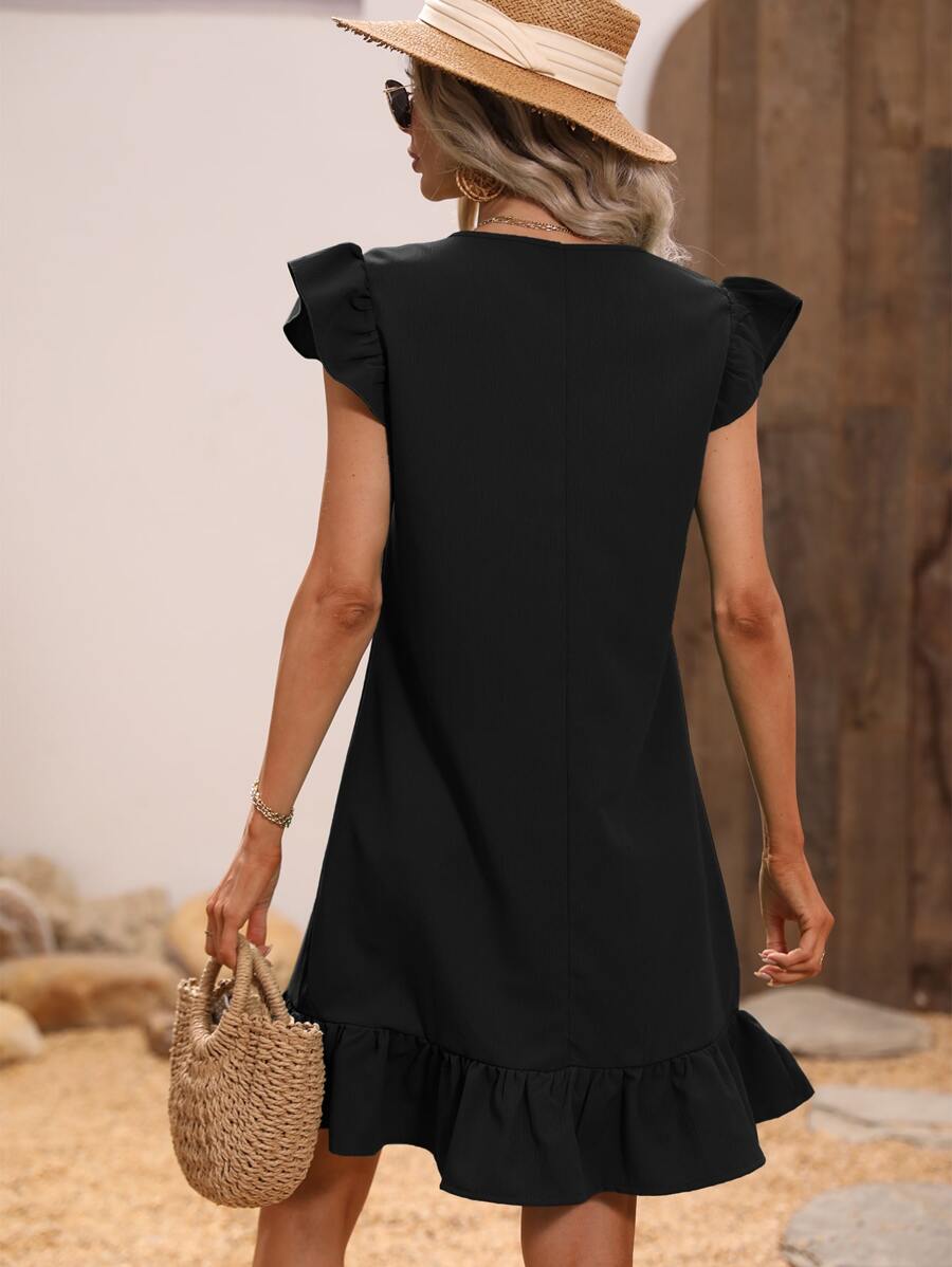 Ruffle Hem Dress - Refined