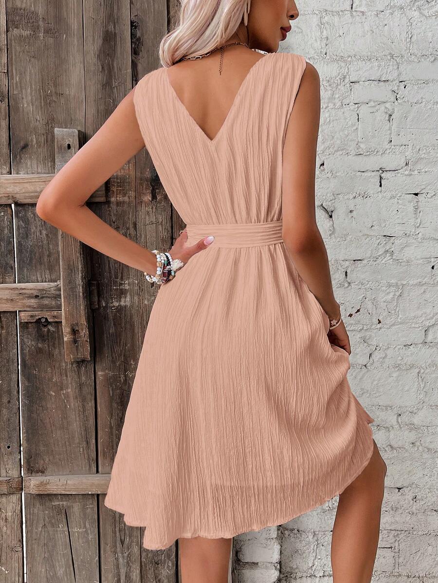 Amara Crinkled Cotton Midi Dress