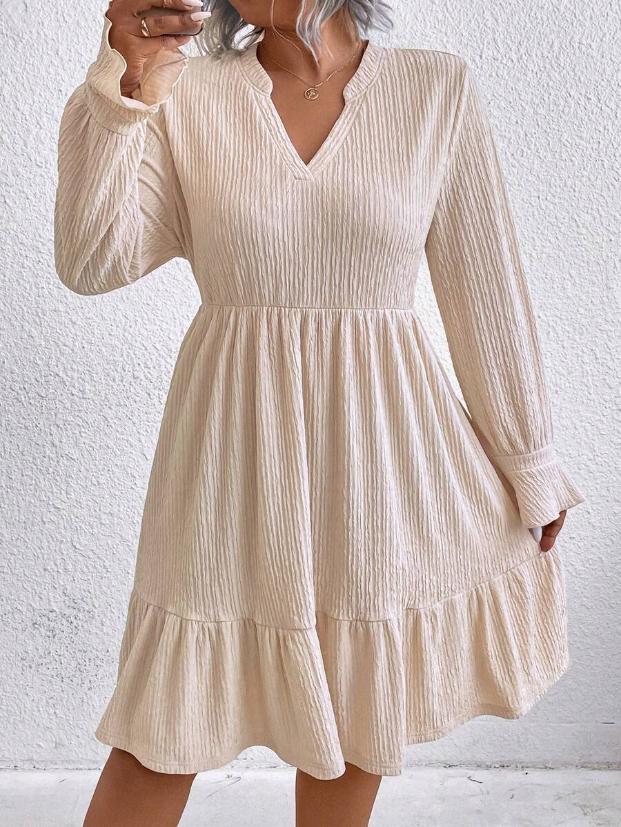 Elise Textured V-Neck Dress