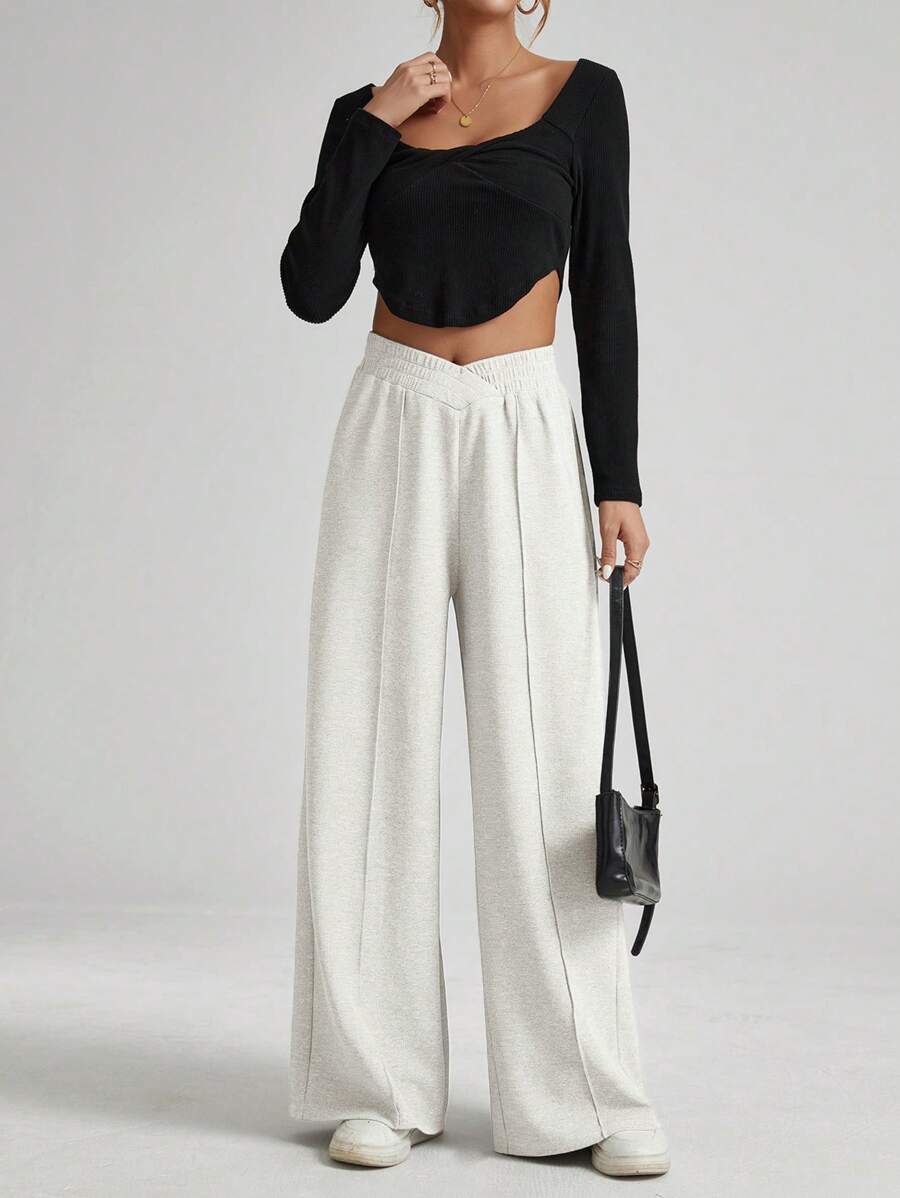 Lana Wide-Leg Lounge Trousers