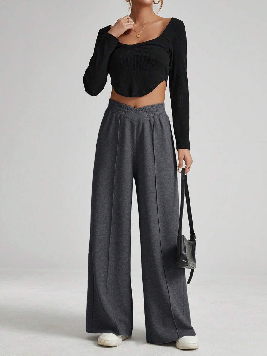 Lana Wide-Leg Lounge Trousers