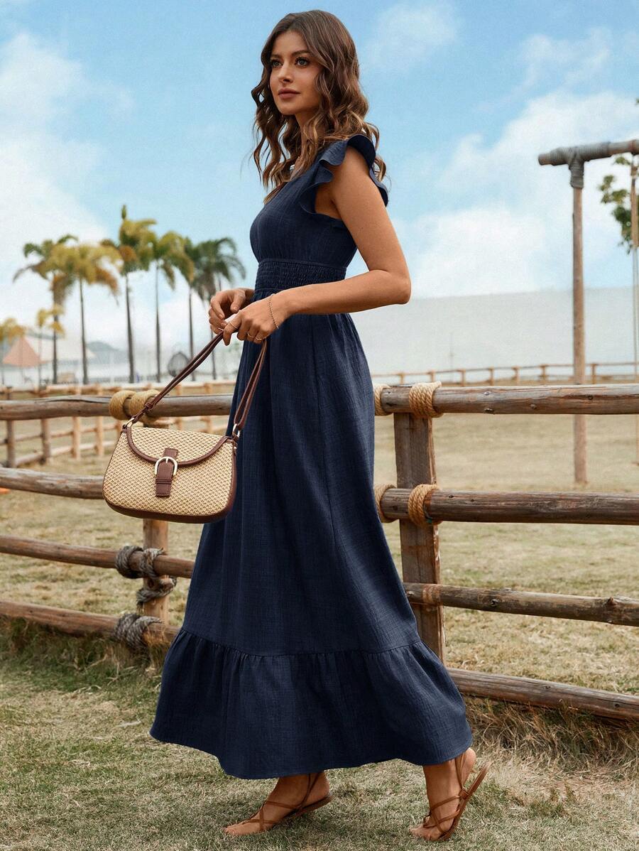 Maren Linen-Blend Maxi Dress