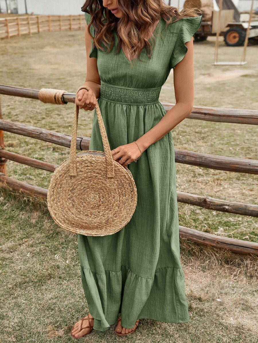 Maren Linen-Blend Maxi Dress