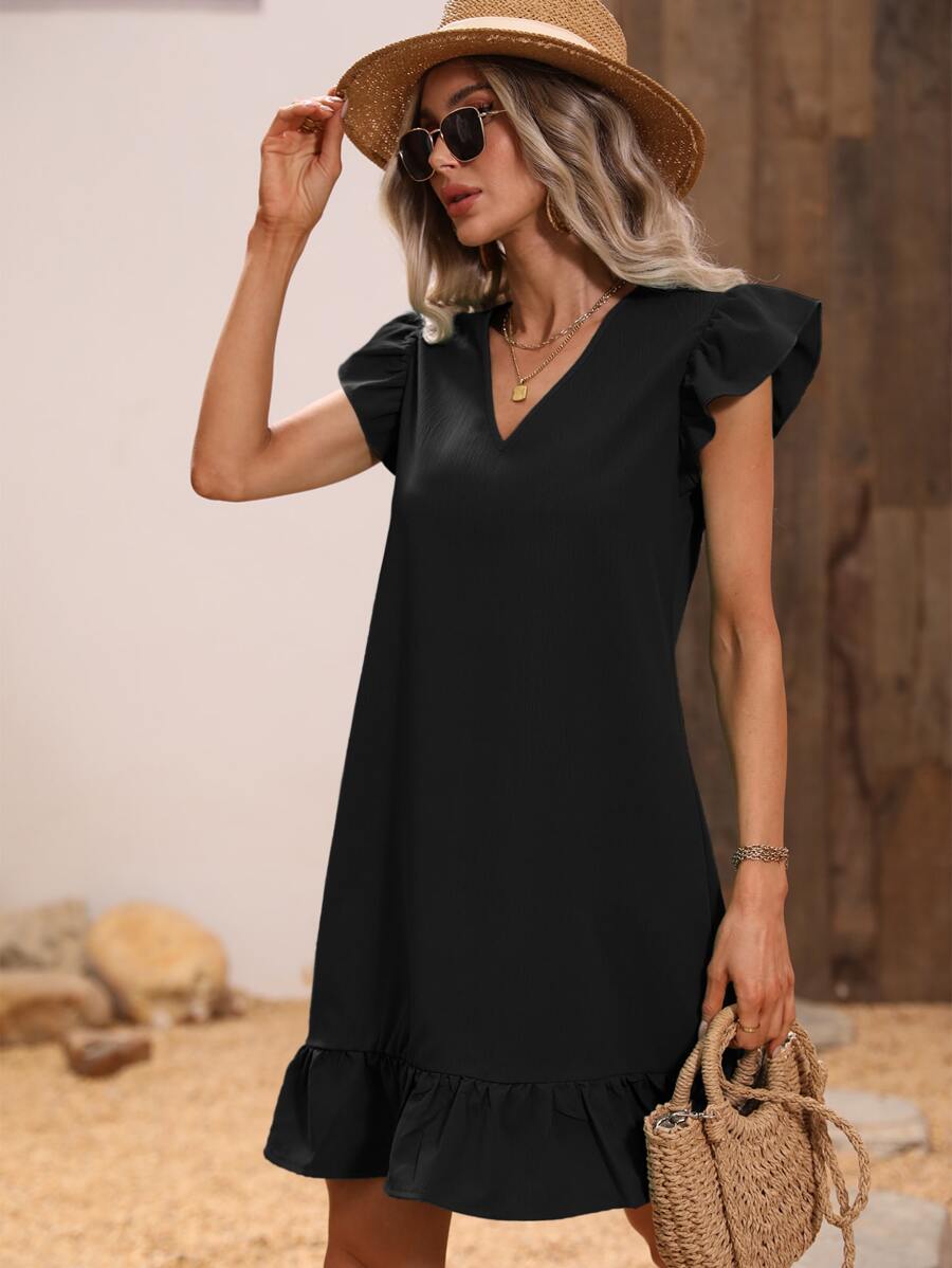 Ruffle Hem Dress - Refined