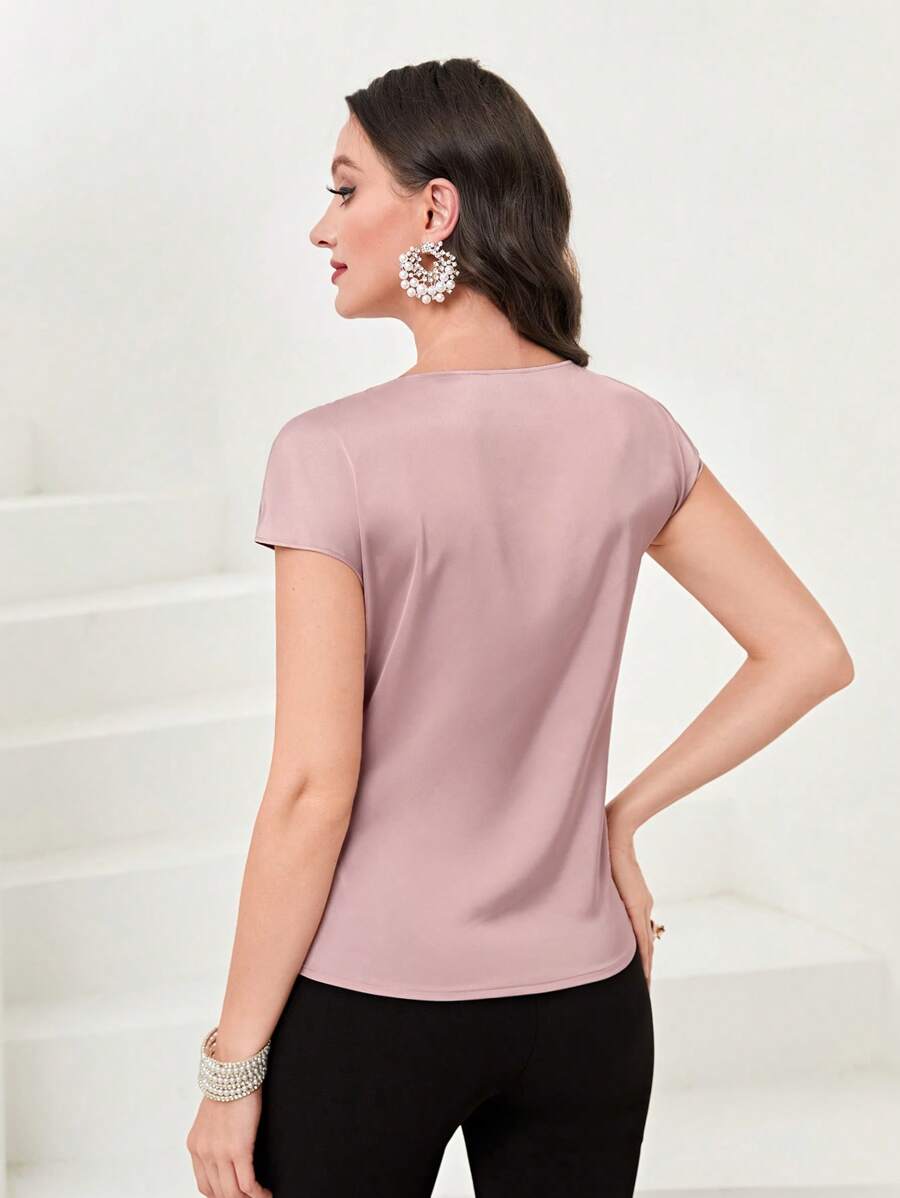 Tie-Back Sculpted Blouse