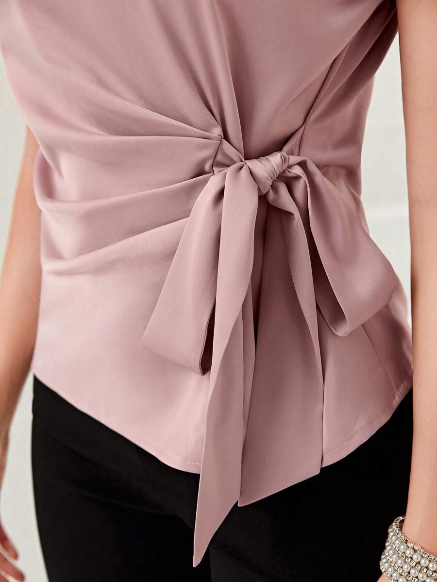 Tie-Back Sculpted Blouse