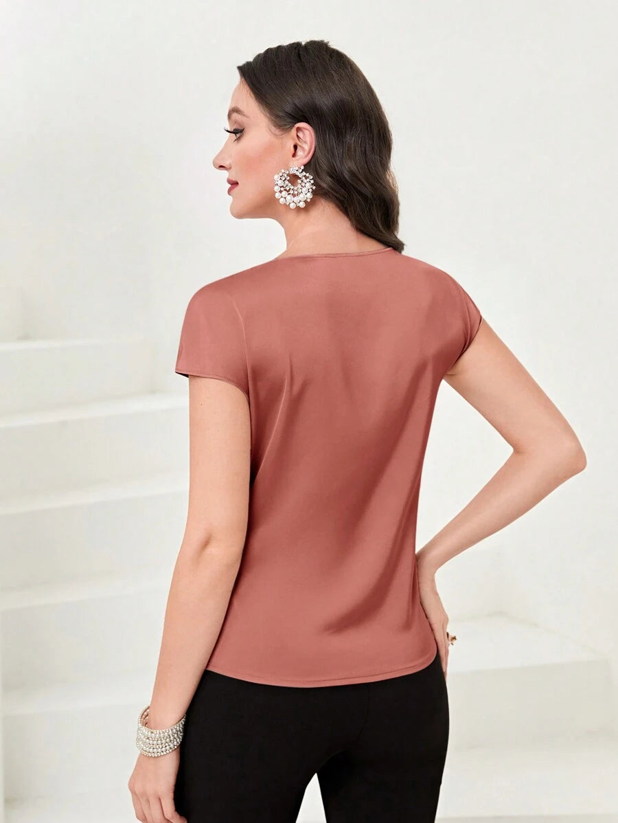 Tie-Back Sculpted Blouse