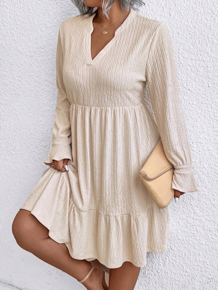 Elise Textured V-Neck Dress