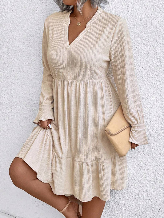 Elise Textured V-Neck Dress