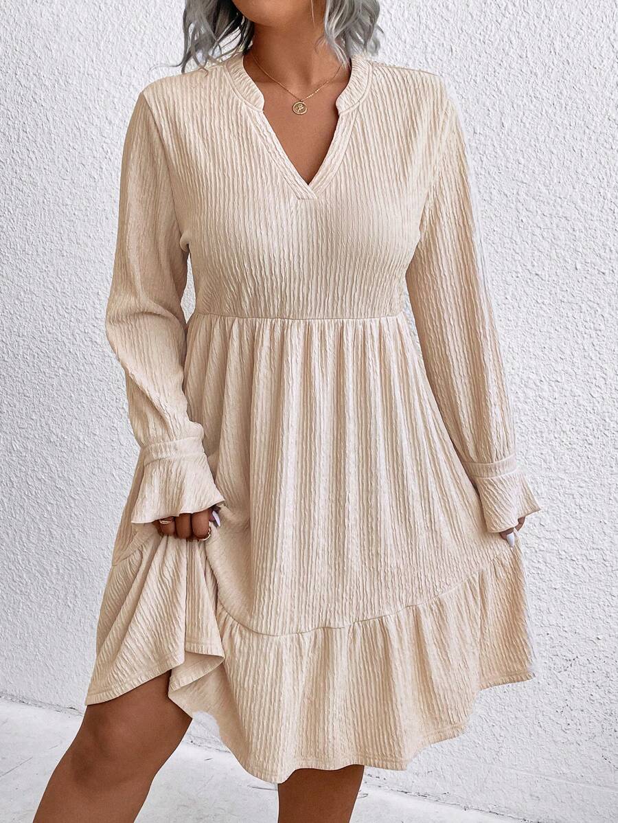 Elise Textured V-Neck Dress