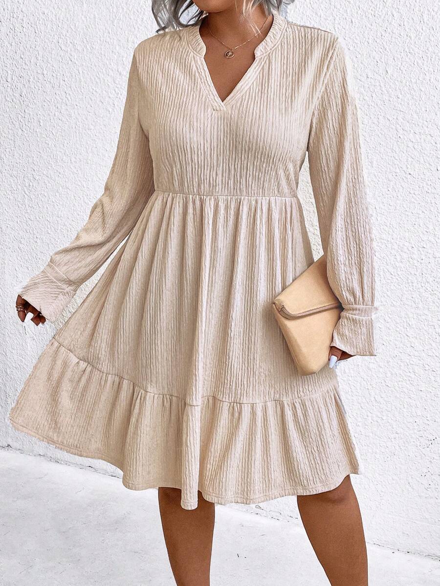 Elise Textured V-Neck Dress