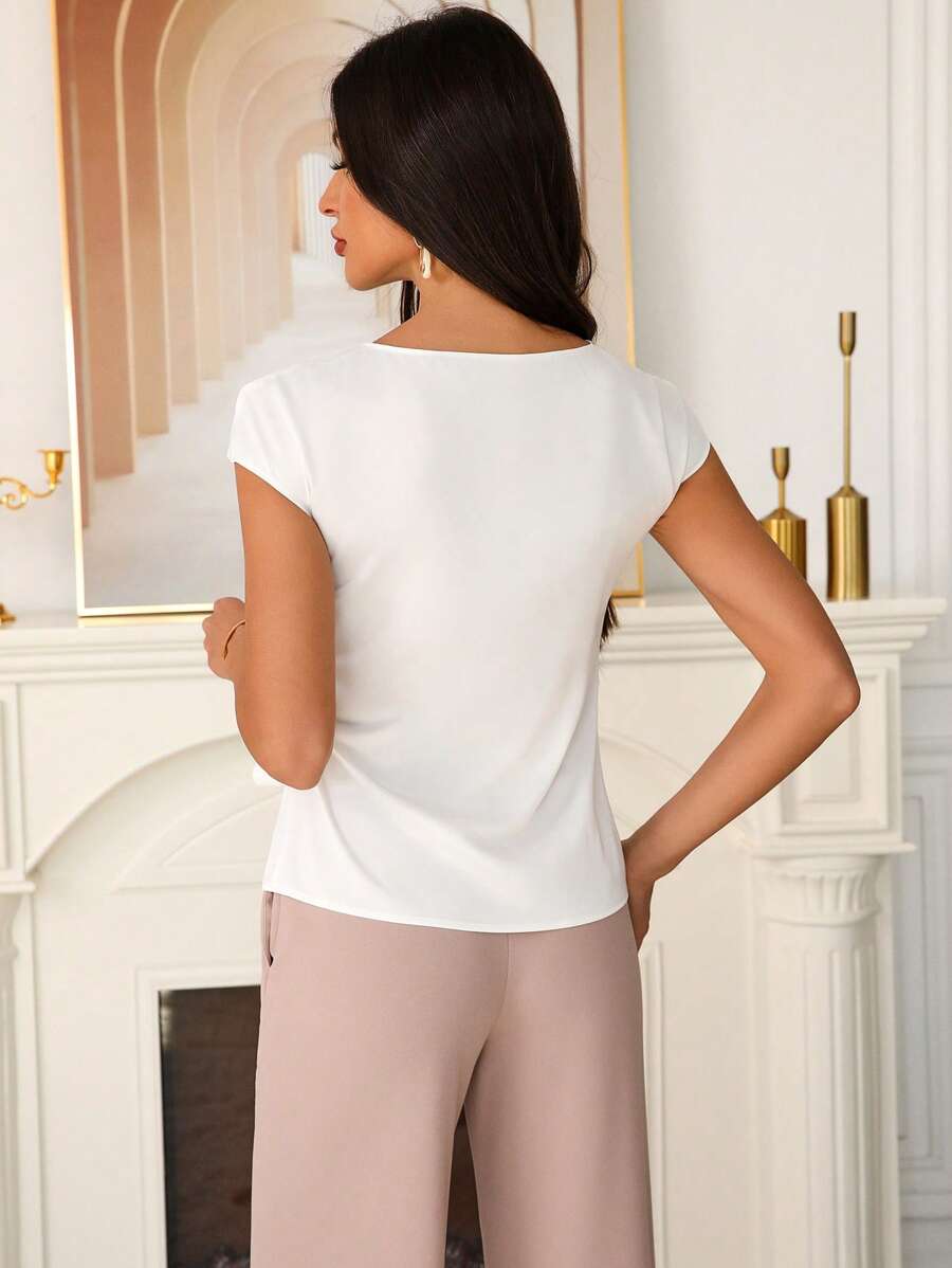 Tie-Back Sculpted Blouse