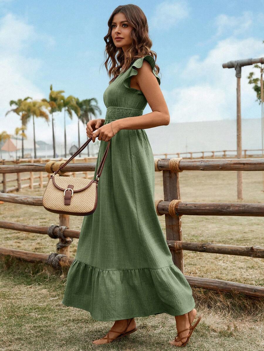 Maren Linen-Blend Maxi Dress