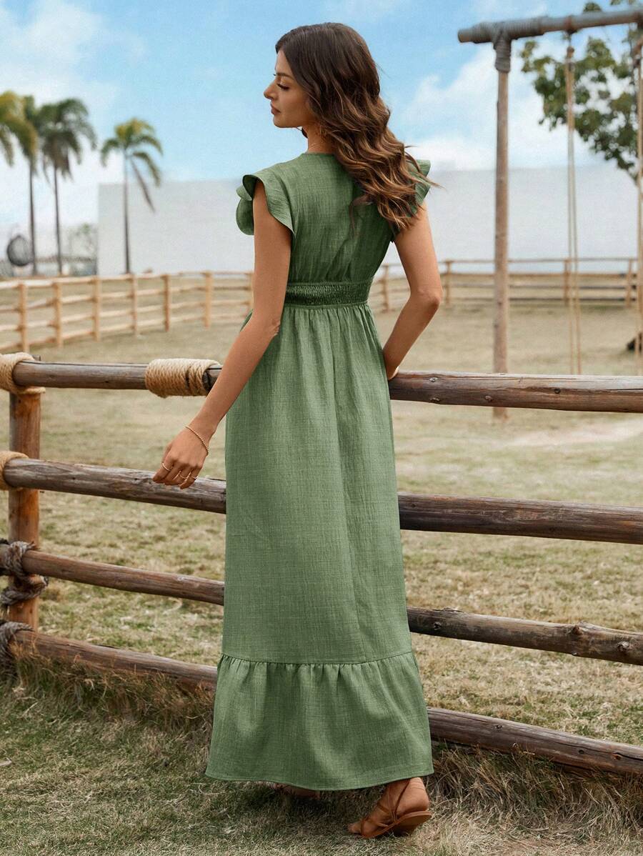 Maren Linen-Blend Maxi Dress