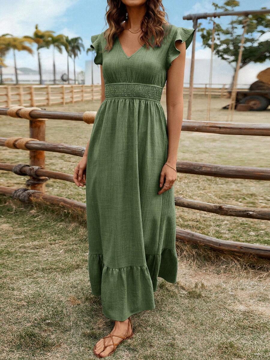 Maren Linen-Blend Maxi Dress