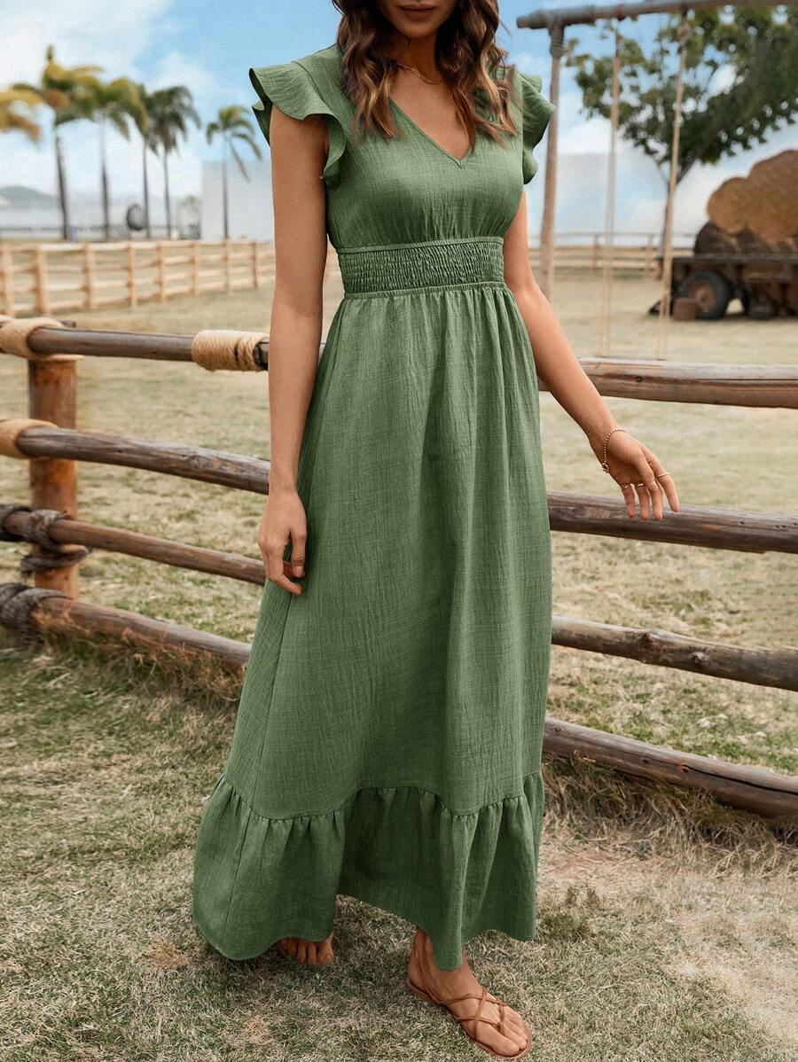 Maren Linen-Blend Maxi Dress