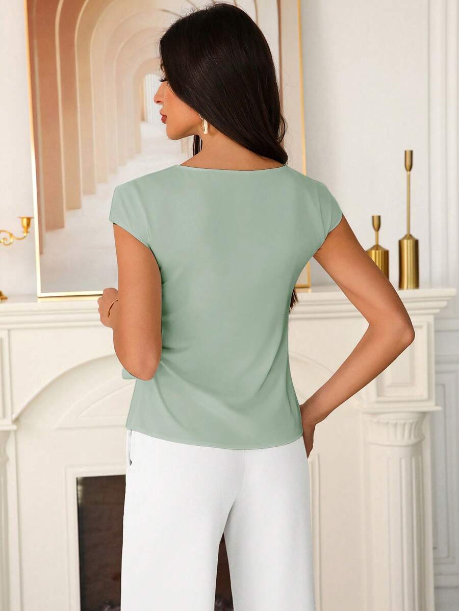 Tie-Back Sculpted Blouse