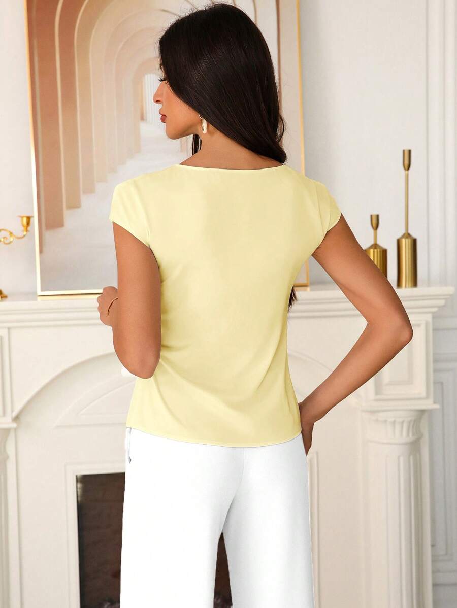 Tie-Back Sculpted Blouse